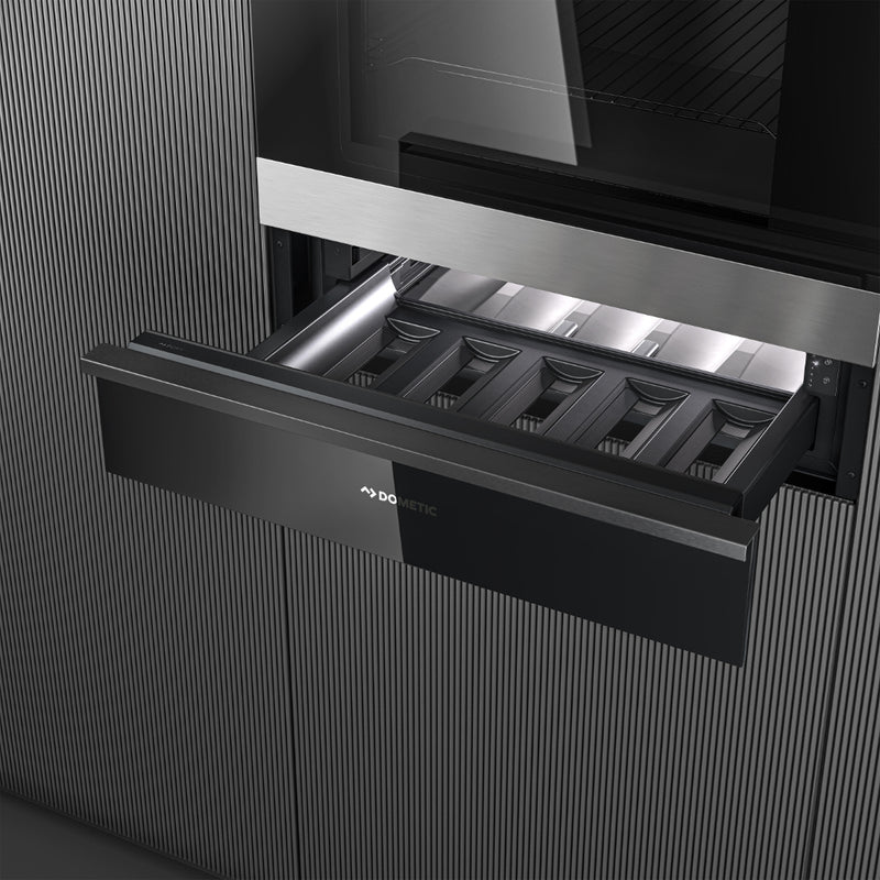 Dometic wijnlade DB5B - zwarte glazen deur (enkele zone) - 5 flessen