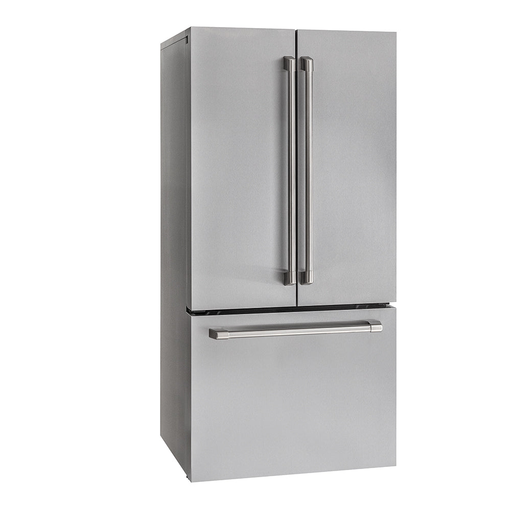 ioMabe IWO19JSPF 80 Freistehender French Door Kühlschrank 84 cm Edelstahl