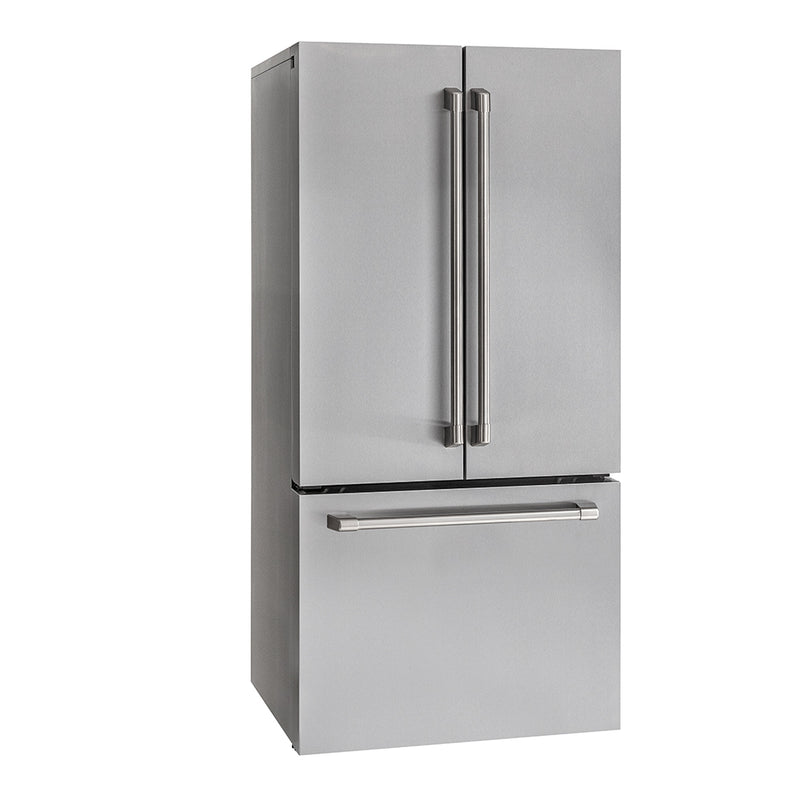 ioMabe IWO19JSPF 80 Freistehender French Door Kühlschrank 84 cm Edelstahl