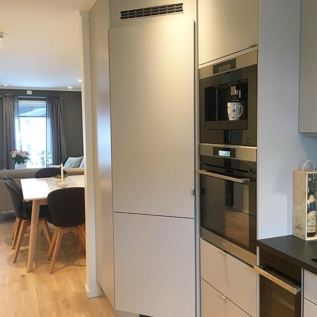 Norcool inbouw hoekkoelkast eigen fronten - 1195 liter