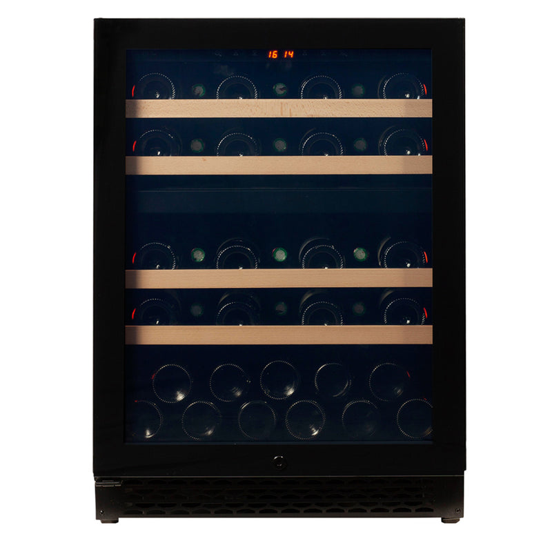 PeVino wijnklimaatkast Majestic 39 zwart glazen front (dubbele zone) - 39 flessen