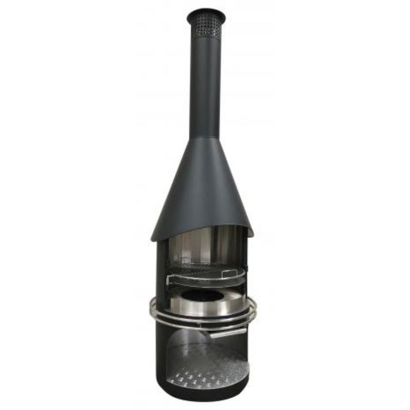 Passionsgrill Gartenkamin / Grill Edelstahl - PASSION - Ø70 x 233 cm