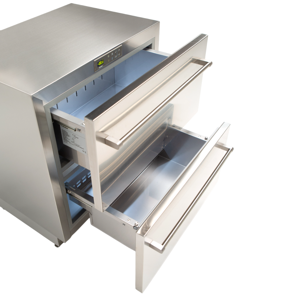 Fhiaba UC2D75PO Onderbouw Ladekoelkast  75 cm - RVS