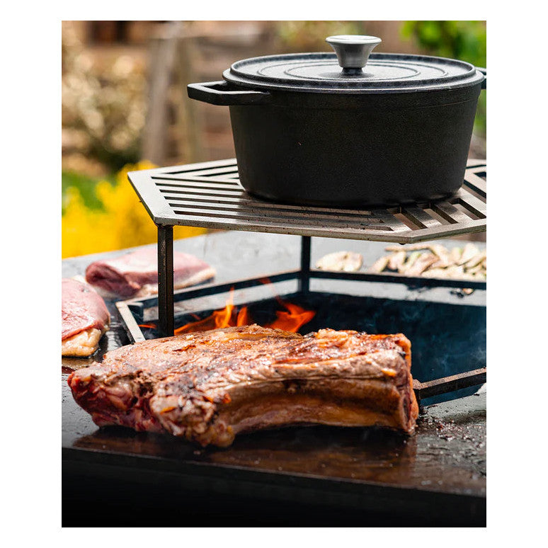 Brasero Hexagone grillplaat-voetstukrand-agape-85-brasero Brasero accessoire vooraanzicht | XARO