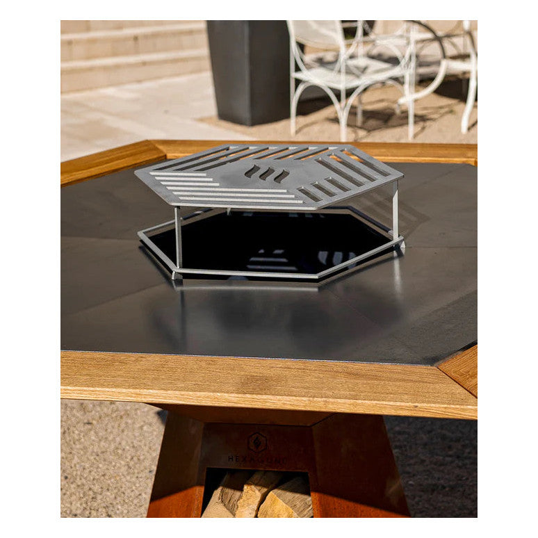 Brasero Hexagone grillplaat-voetstukrand-grand-banquet-15 Brasero accessoire vooraanzicht | XARO