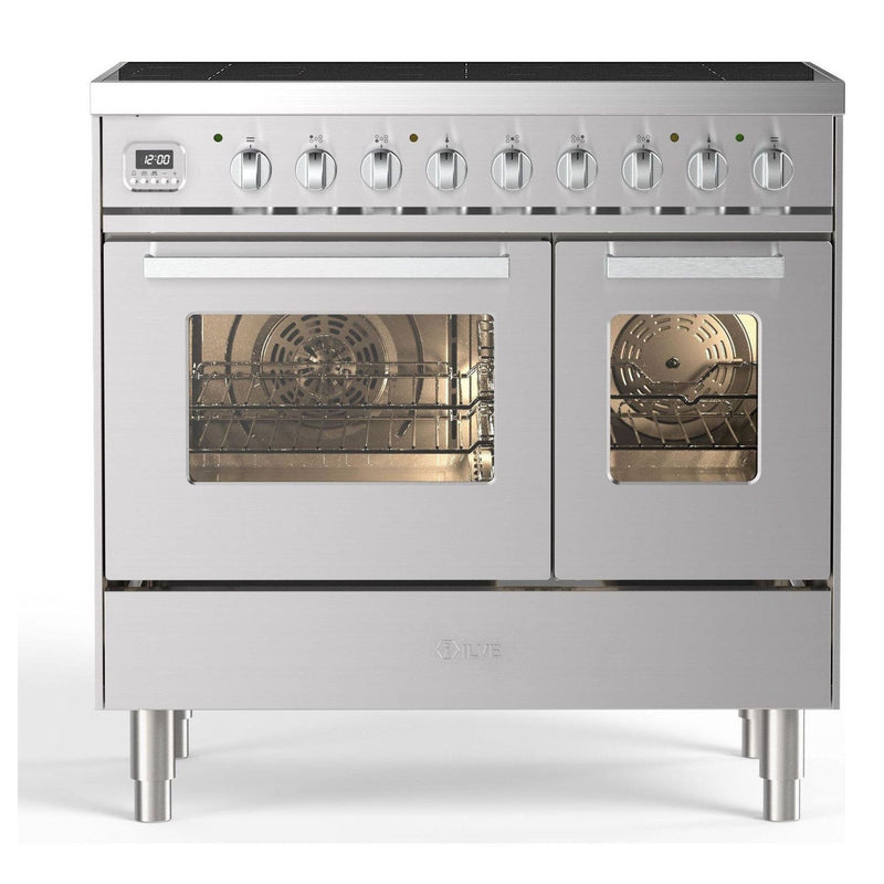 ILVE LDBI09WSCM3-SS Inductiefornuis RVS 65L + 43L vooraanzicht | XARO