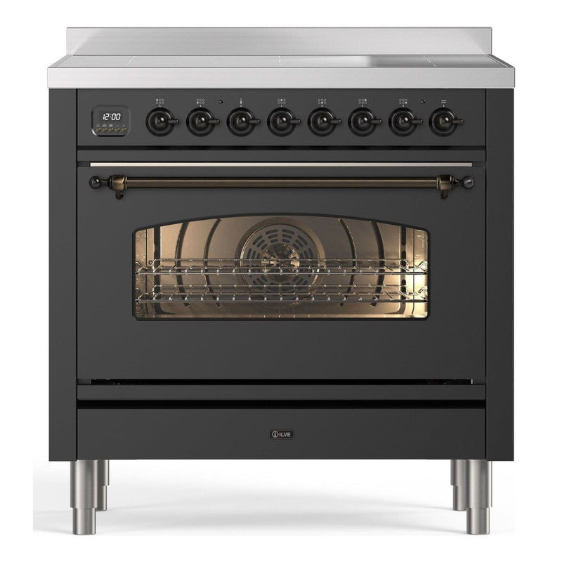ILVE PI096NE3-MG Inductiefornuis mat grafiet PI096NE3-MG vooraanzicht | XARO