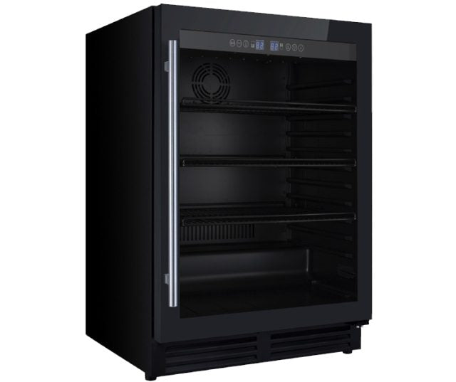 ioMabe IOB150BB drankenkoeler onderbouw zwart inox greep vooraanzicht | XARO