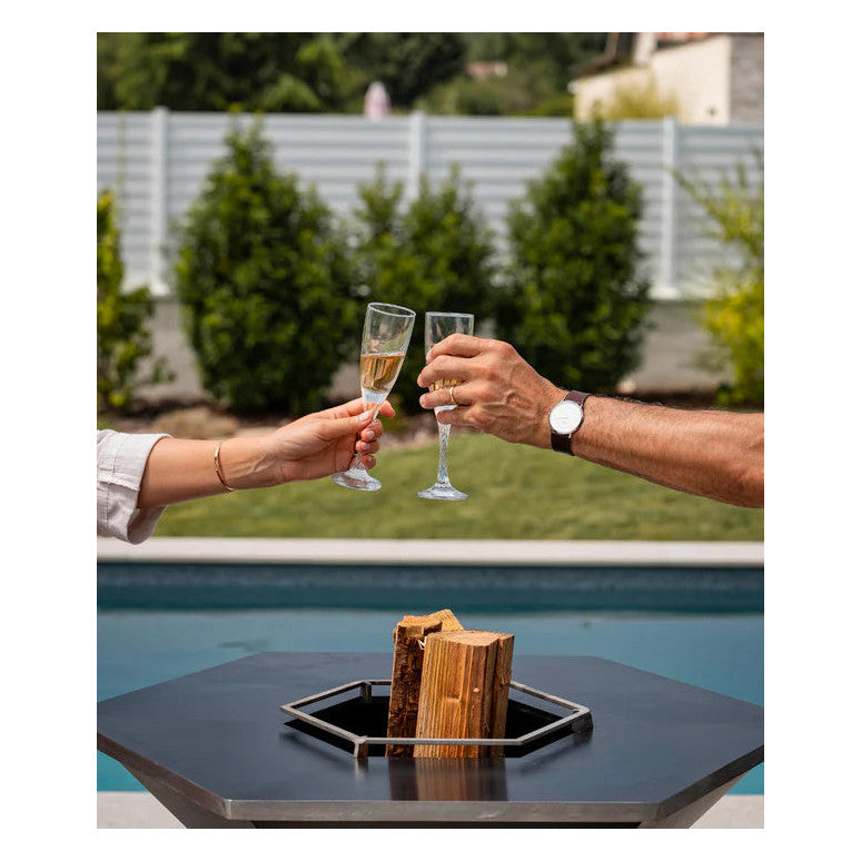 Brasero Hexagone lage-voet-festin-zwart-brasero-hexagone Brasero accessoire vooraanzicht | XARO
