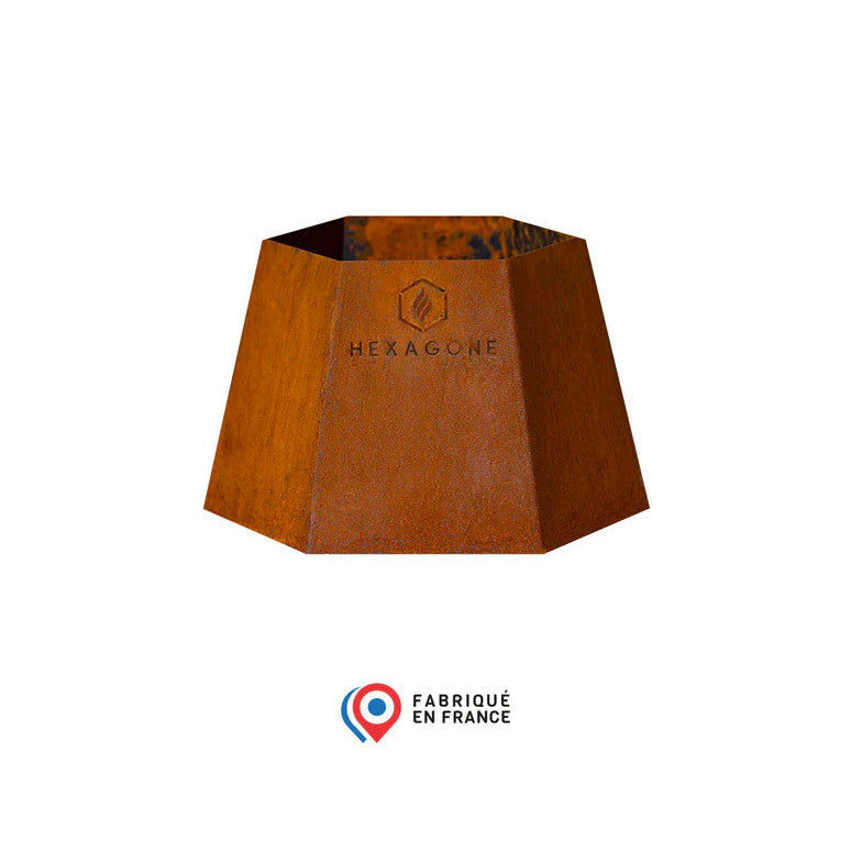 Brasero Hexagone lage-voet-grand-banquet-cortenstaal-bras Brasero accessoire – lage-voet-grand-banquet-cortenstaal-brasero-hexagone | XARO
