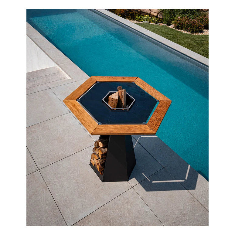 Brasero Hexagone voetstuk-agape-85-brasero-hexagone Brasero accessoire vooraanzicht | XARO