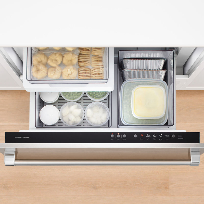Fisher & Paykel RB9064S1 CoolDrawer ladekoelkast open laden bovenaanzicht