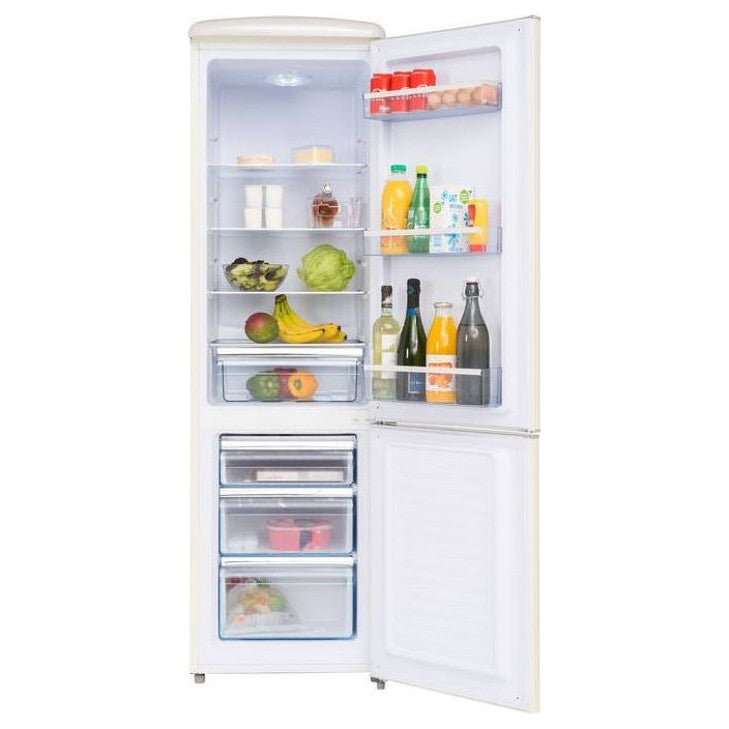 Frigelux CB255RCD retro koelkast cream 244L detail | XARO
