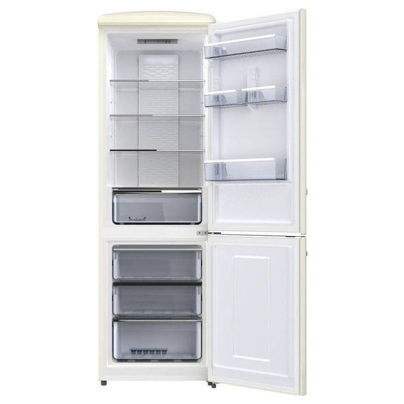 Frigelux CBNF330RCD retro koelkast cream 330L detail | XARO