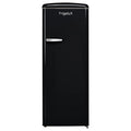 Frigelux RF218RND retro koelkast zwart 218L vooraanzicht | XARO