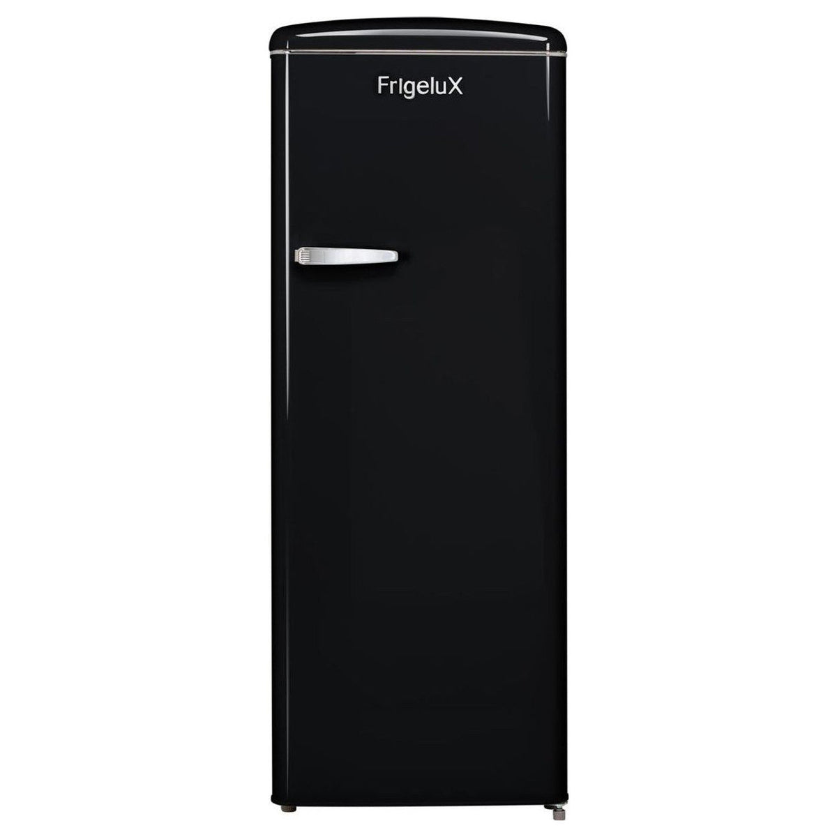 Frigelux RF218RND retro koelkast zwart 218L vooraanzicht | XARO
