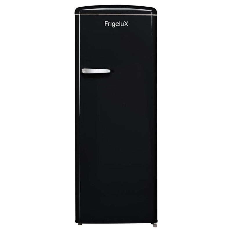 Frigelux RF218RND retro koelkast zwart 218L vooraanzicht | XARO