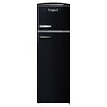 Frigelux RFDP246RND retro koelkast zwart 246L vooraanzicht | XARO