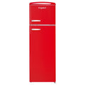 Frigelux RFDP246RRD retro koelkast rood 246L vooraanzicht | XARO
