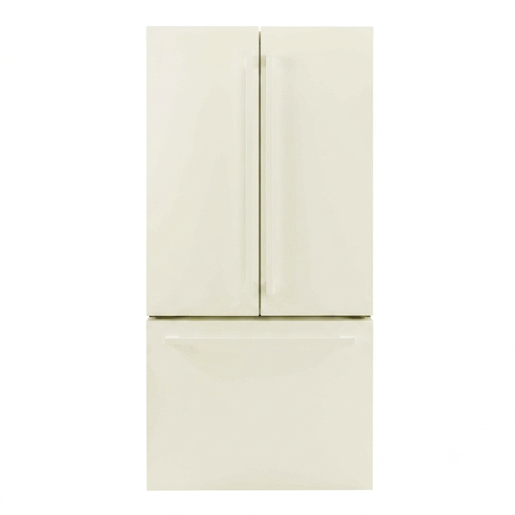 ioMabe IWO19JSPF 8RAL-DRAL vrijstaande French door koelkast in RAL-kleur – vooraanzicht met designgrepen | XARO