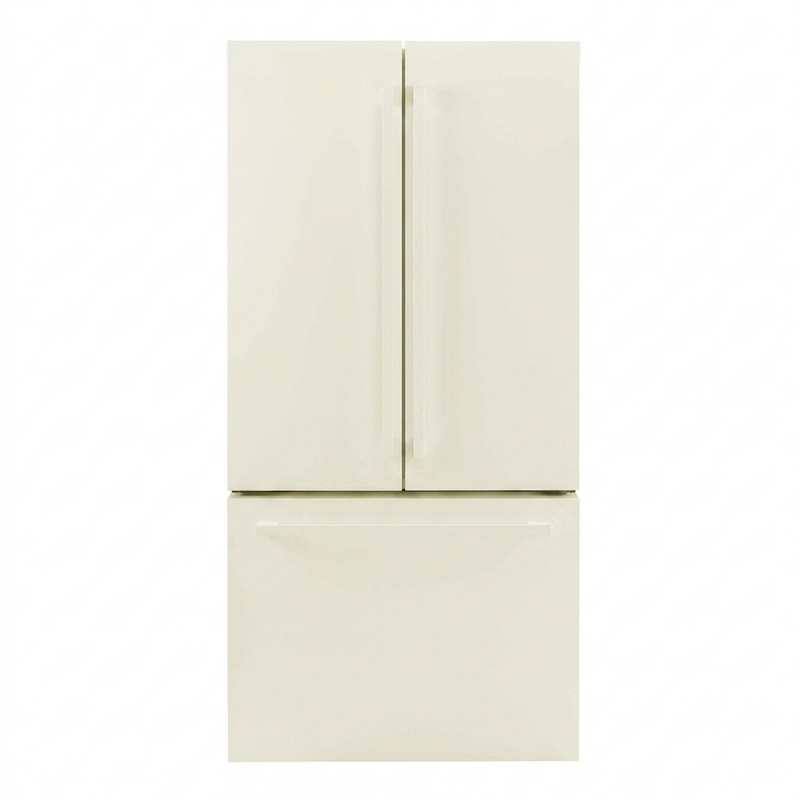 ioMabe IWO19JSPF 8RAL-DRAL vrijstaande French door koelkast in RAL-kleur – vooraanzicht met designgrepen | XARO